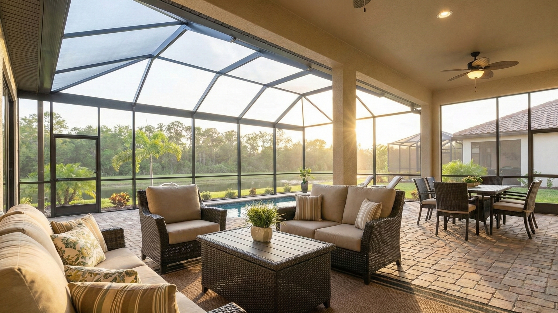 furnished custom lanai enclosure